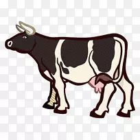 牛场动物剪贴画-牛