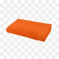 毛巾浴室橙色纺织品桌布毛巾