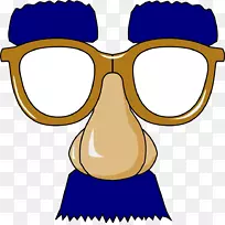 Groucho眼镜，太阳镜，剪贴画-有趣