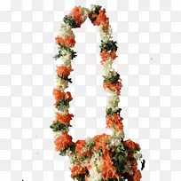 印度人造花束-花环