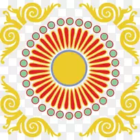 曼达拉标志挂毯-印度