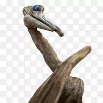 浮木雕塑雕像-鸵鸟