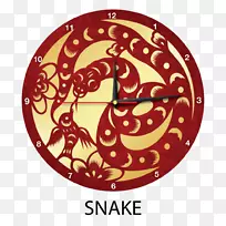 蛇农历新年十二生肖马-2018年