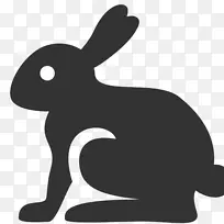 复活节兔子蛋，兔子蓝色电脑图标兔子-兔子