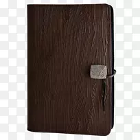 皮革笔记本木纹书封面木材染色.木材纹理