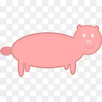 小型猪粉红猪库夹艺术-猪