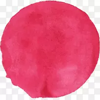 红粉色洋红栗色圆水彩