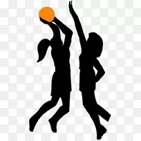 女子篮球女子运动剪贴画-篮球队