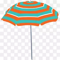 沙滩伞夹艺术-沙滩