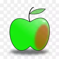 果汁苹果剪贴画-绿苹果