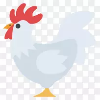 鸡表情符号t恤贴纸拇指信号-鸡肉