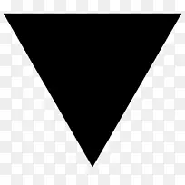 黑色三角形计算机图标形状-黑色