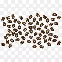 咖啡豆和茶叶咖啡厅美元标志-黑豆