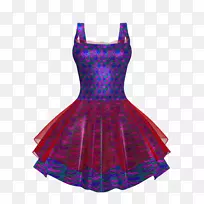 鸡尾酒裙服紫色衣服