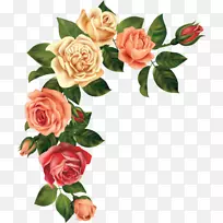 花束玫瑰花设计剪贴画桃花
