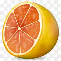 柠檬葡萄柚沙拉电脑图标.柚子
