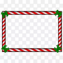 糖果手杖边框圣诞画框剪贴画边框