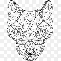 狗猫黑白几何学几何
