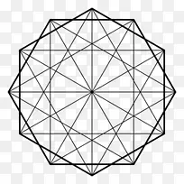 神圣几何圆画等边三角形.几何
