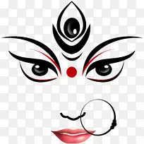 Durga puja Kali Ganesha绘图-puja