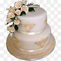 结婚蛋糕糖霜和糖霜生日蛋糕托-周年纪念