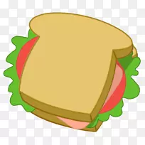火腿三明治食物夹艺术-三明治