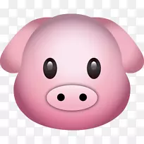 猪表情符号贴纸