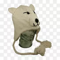 北极熊帽动物编织-北极熊