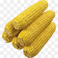 玉米芯上的玉米糖玉米粉玉米甜玉米谷类食品-玉米