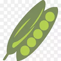 雪豌豆植物剪辑艺术-豌豆