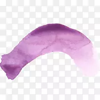 紫色水彩画画笔洋红水彩画刷