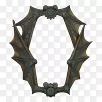 镜子蒸汽朋克哥特亚文化蝙蝠陶瓷-蒸汽朋克
