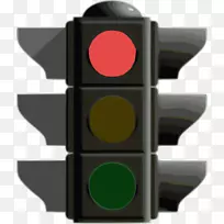交通灯亮起红绿灯