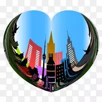 心脏电脑图标剪辑艺术城市