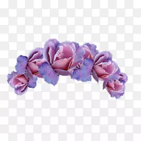 切花紫色花环冠-花冠