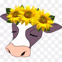 牛电脑图标Tumblr剪贴画-花冠