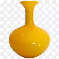 花瓶人工制品黄色花瓶