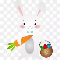 复活节兔子家庭兔夹艺术-复活节兔子