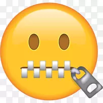 拉链口面表情剪贴画拉链