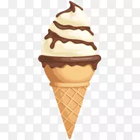 冰淇淋锥巧克力冰淇淋雪糕