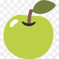 t恤iphone苹果颜色表情符号贴纸-绿色苹果