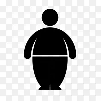 儿童肥胖，超重电脑图标-肥胖