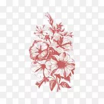 木刻花卉蚀刻.花卉