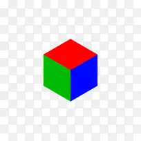 图warp3d三维空间标志几何-立方体