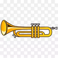 喇叭铜管乐器表情符号短信长号喇叭和萨克斯管