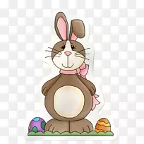 复活节兔子家庭兔子复活节篮子-帕斯科