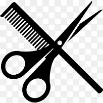 梳子剪刀理发师剪刀