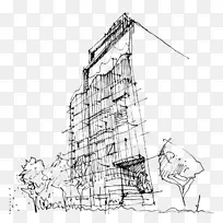 建筑制图建筑设计师素描-建筑