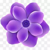 紫玫瑰剪贴画-紫花