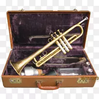 乐器喇叭黄铜乐器萨克斯管喇叭和萨克斯管